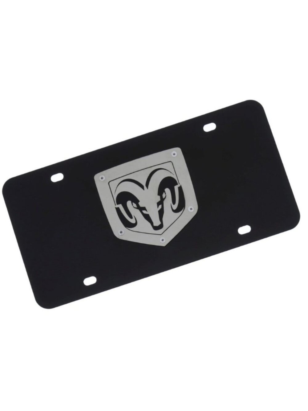 Dodge Ram Logo License Plate (Black)